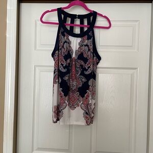 Paisley Print Sleeveless Top - INC
